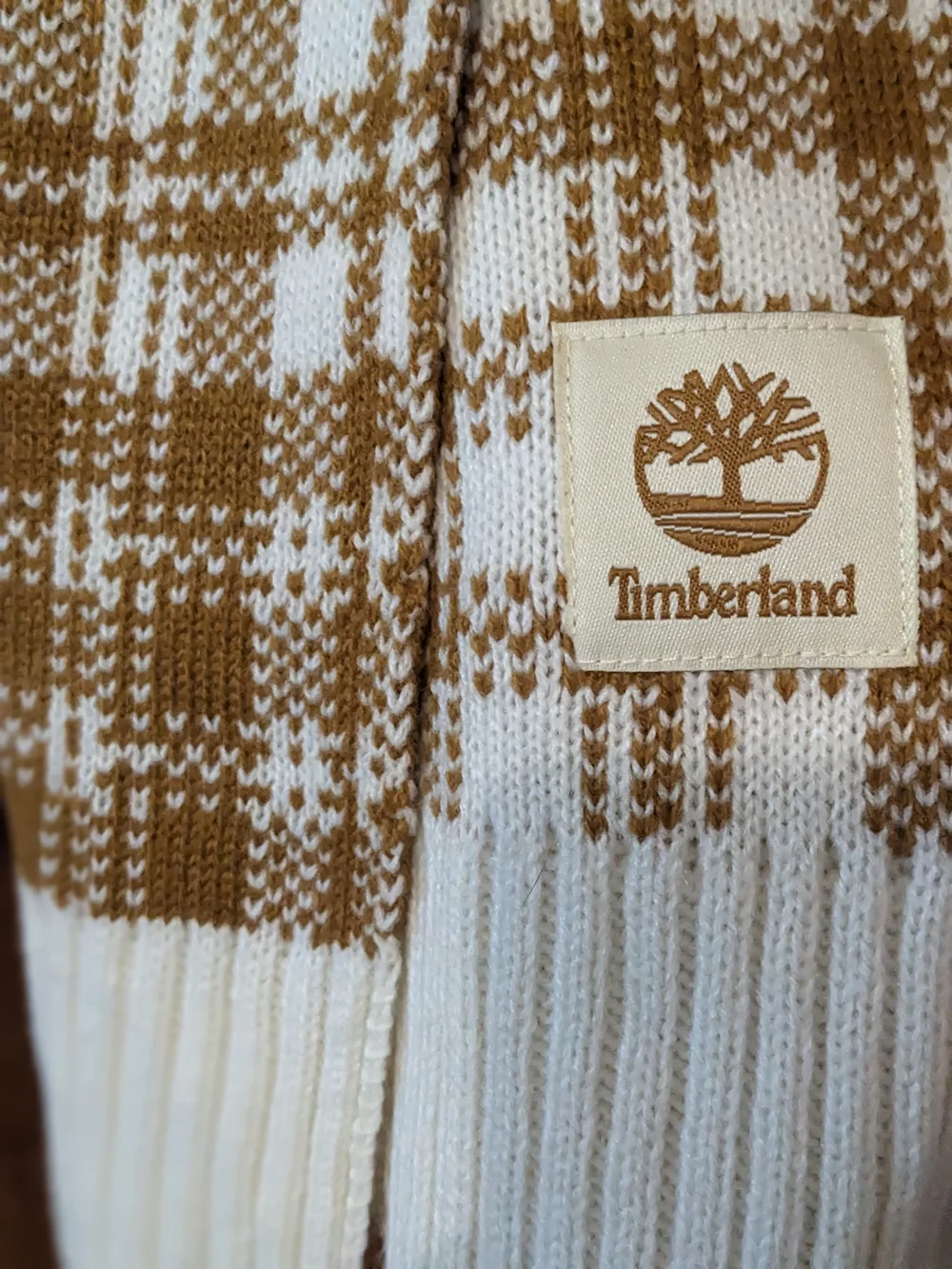Timberland Buffalo Plaid Knit Scarf